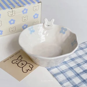 จานชามเซรามิค ถ้วย:Buddy Blue ลายดอกไม้สีฟ้า ขนาด 6 นิ้ว